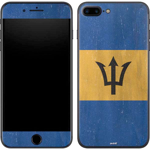 Barbados Flag Distressed iPhone 8 Plus Skin